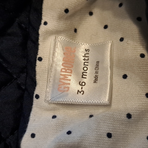 Gymboree girls size 3-6 months quilted blue jacket, small defect on collar - Picture 3 of 8